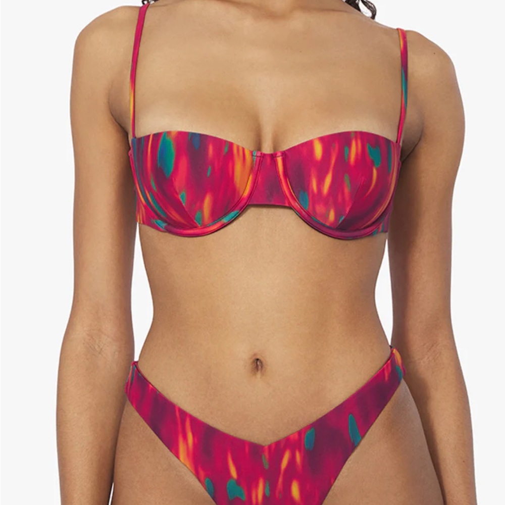 WeWoreWhat Fire Tie Dye Bikini